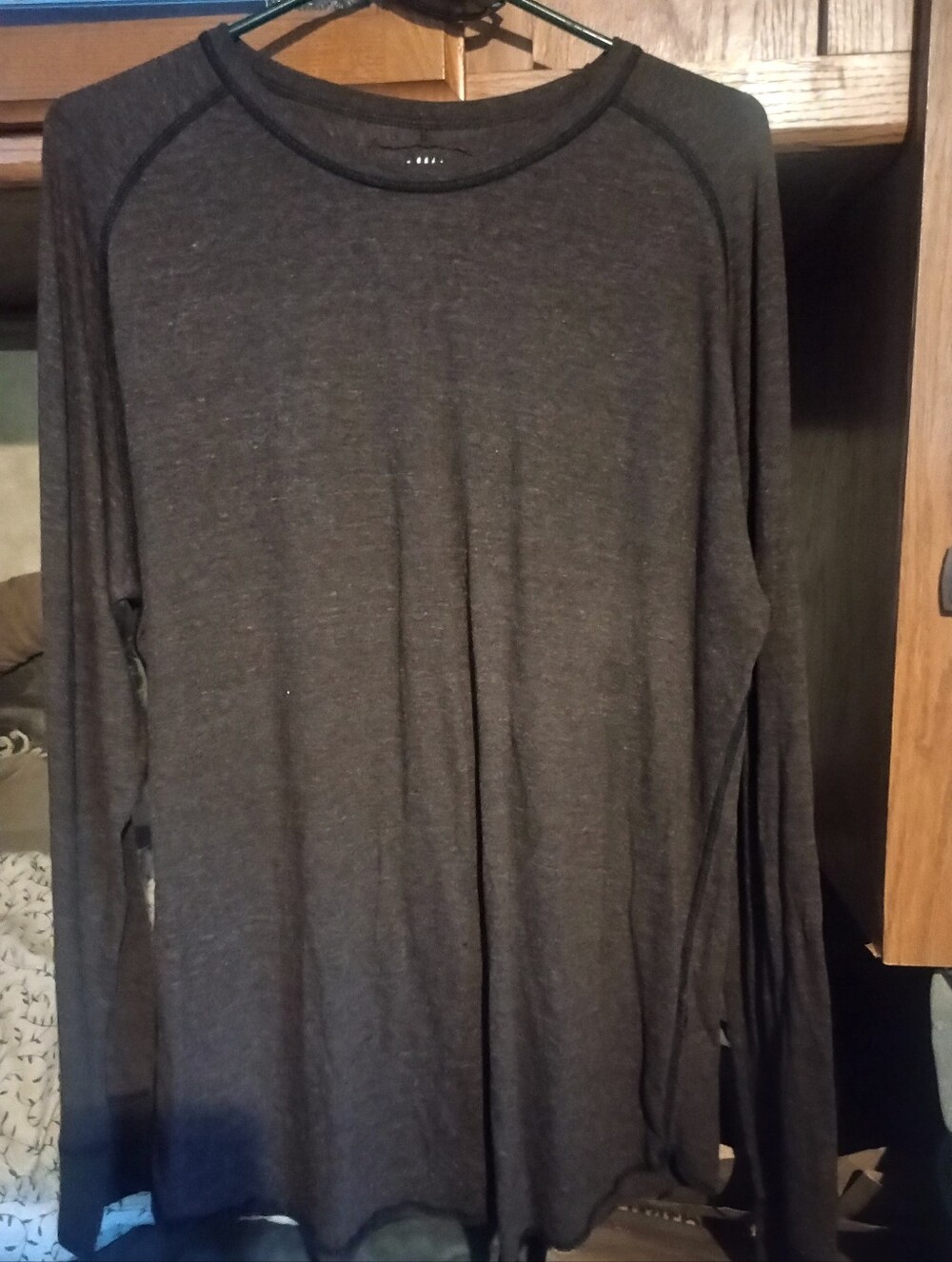 BKE Men's Long-Sleeve Crewneck Shirt — Charcoal